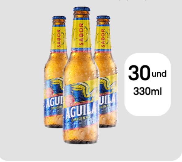 Cerveza Aguila Botella 330ml Canasta