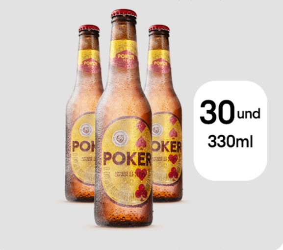 Cerveza Poker Botella 330 ml Canasta