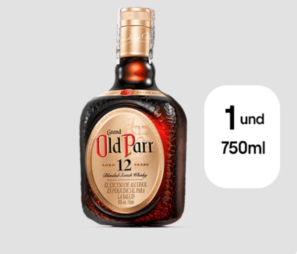 Whisky Old parr 12 Años Botella