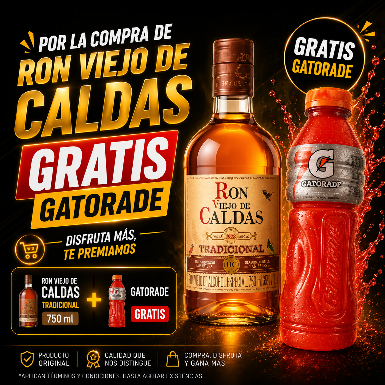 RON VIEJO DE CALDAS TRADICIONAL 750ML